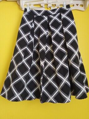 Black And White Striped Express Skirt, Size 2